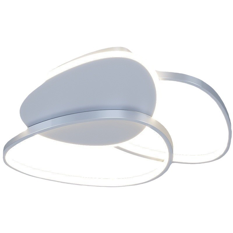 [Selección estricta] lámpara principal gris viento minimalista lámpara de techo LED moderna atmósfera de arte redonda dormitorio lámpara de estudio