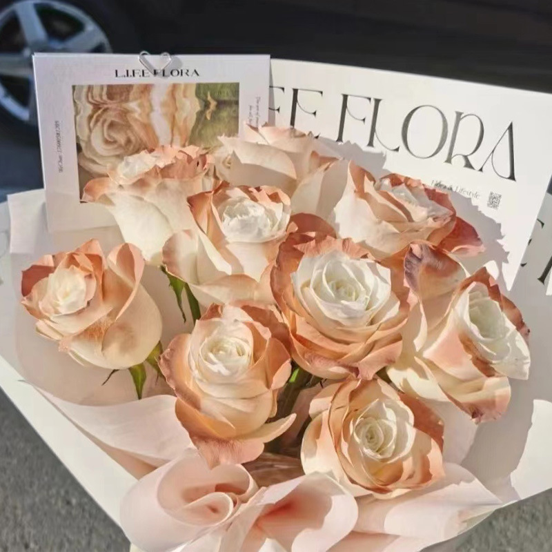 Internet celebridad ciruela negro rosa púrpura flores autopintadas agente de pulverización de color tinte floral spray colorante