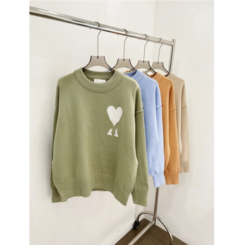 Nanyou High-End Goods |   Correct Version 100% Wool Classic Large Heart Pattern Series Round Neck Pullover Knit