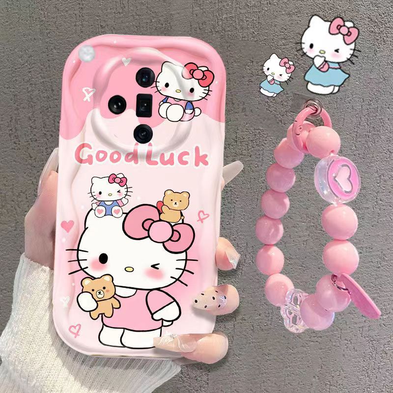 Cartoon KT Cat OPPOReno11Pro Phone Case A2/A58 Soft Case Findx7 True Me 12Pro/V50