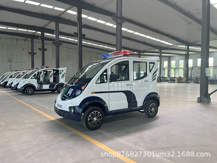 Electric Patrol Car, Four-Wheeled, 4-5 Seater, Fully Enclosed Inspection Vehicle for Campus, Urban Management, Property Management, Community, and Security Patrol