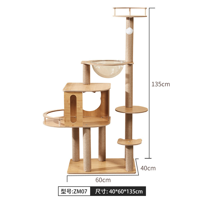 Dr bambú color madera gatos grandes gatos árboles gatos nido gatos agarrar tablero de cabina gato salto gatos torre gatos juguetes al por mayor
