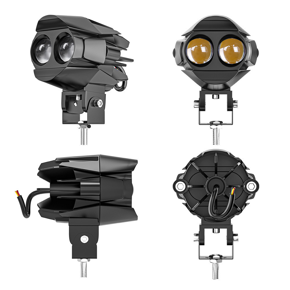 New wide-voltage motorcycle external waterbird LED spotlight, ultra-bright front driving light for electric vehicles