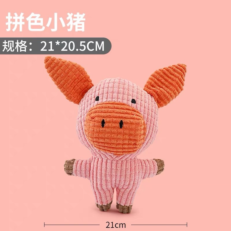 Nueva colección de juguetes sonoros de peluche para perros, juguetes de mascotas resistentes a la mordida para perros