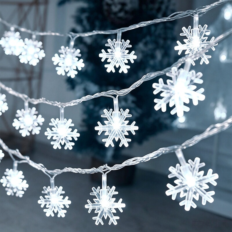Christmas Lights 20ft 40 LED Snowflake String Lights Battery Operated Waterproof Fairy Lights for Bedroom Patio Room Christmas Lights 20ft 40 LED Snowflake String Lights Battery Operated Waterproof Fairy Lights for Bedroom Patio Room