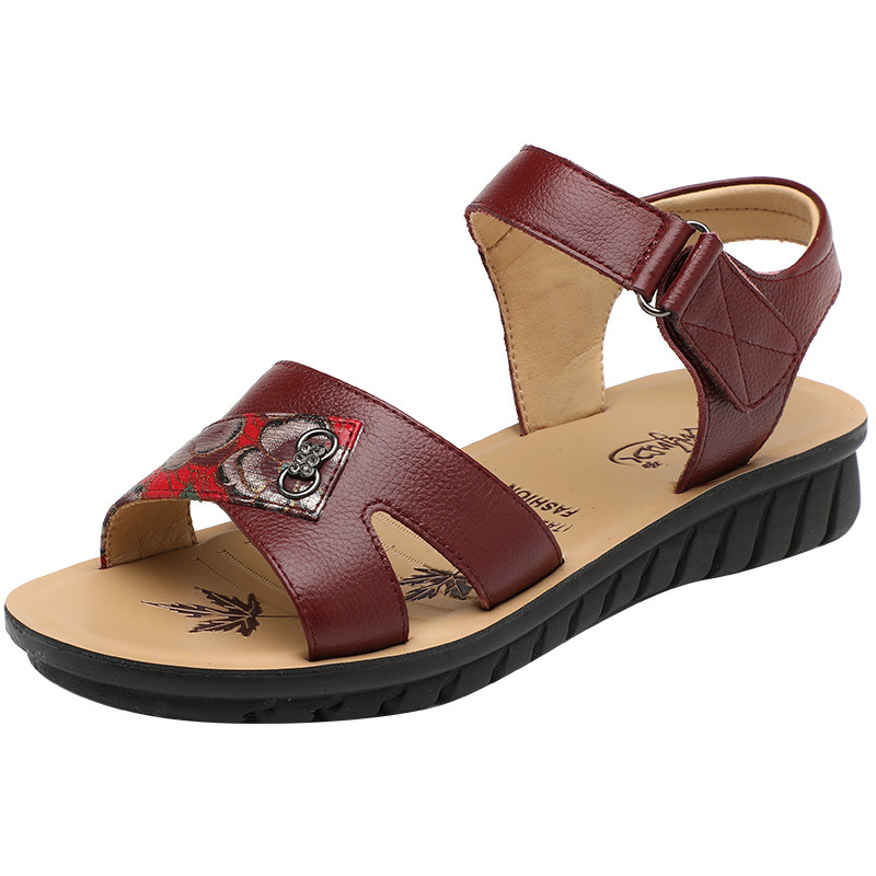 C4678 1050K GIÀY DÉP SANDAL NỮ RUITDT BIG SIZE NGOẠI CỠ ĐẾ MỀM MÙA HÈ TRUNG NIÊN HỌA TIẾT HOA GIÀY DÉP NỮ DA BÒ G03 SẢN PHẨM MỚI