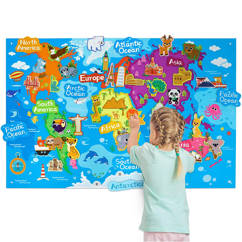 Fábrica en stock sintió tablero ocupado educación para niños ciencia y educación juguetes aprendizaje tablero infantil acción entrenamiento educación tablero