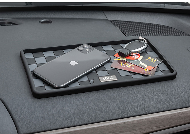 Car Anti-Slip Mat for Large Mobile Phones, Car Dashboard Silicone High-Temperature Resistant Dashboard Mat