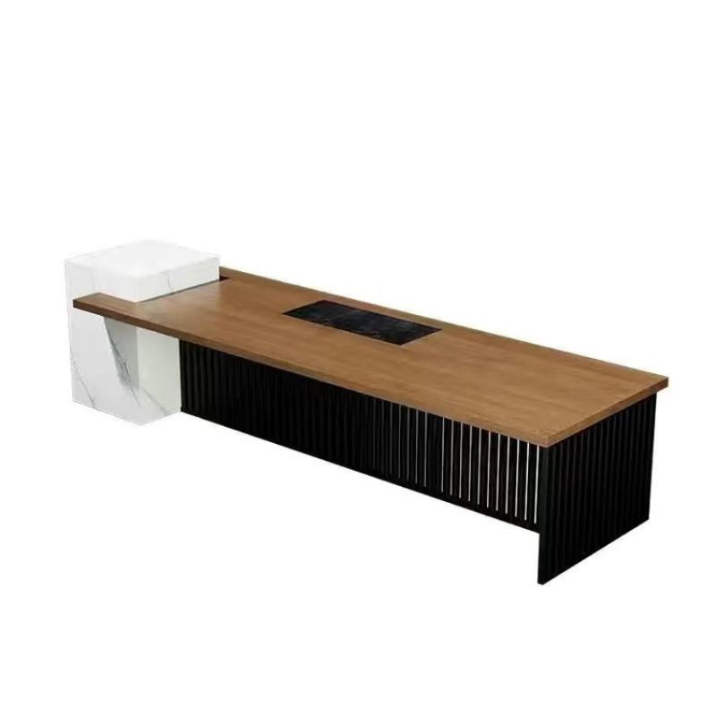 Isla de madera maciza mesa de té mesa de té de tablero grande mesa de té combinación de mesa de té de lujo simple y ligero mesa de té mesa de té china para el hogar