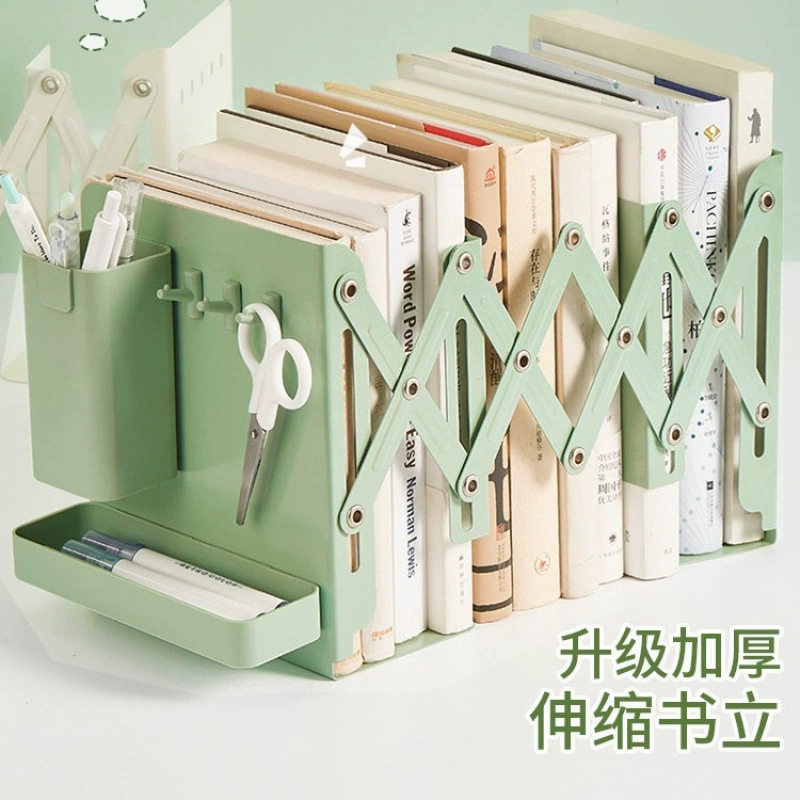 Подставка для книг, подставка для хранения книг, настольная выдвижная стойка с держателем для ручек, зажим для книги, фиксированная книга