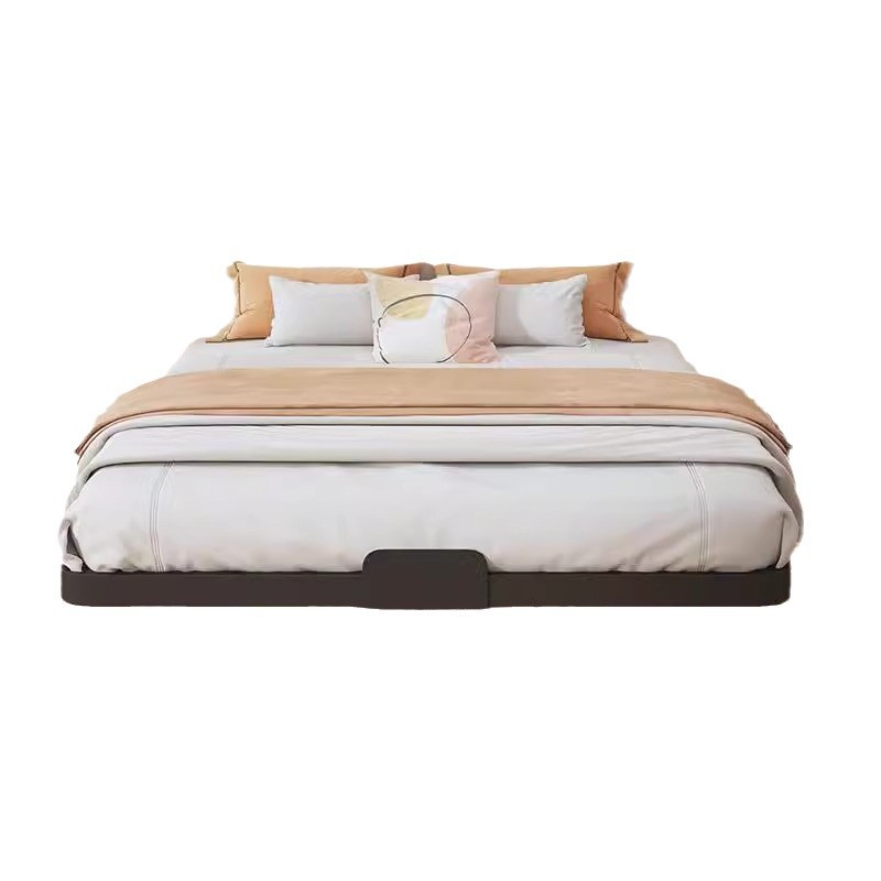 Marco de cama suspendida Marco de acero Hogar sin cabecera de cama Marco de fila Tatami Dormitorio principal Cama de hierro para adultos Marco de cama de hotel Cama suspendida