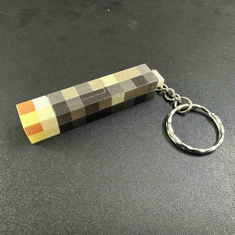 Seven Color Torch Lamp My Peripheral World Night Light Pendant Mini Torch Keychain Decorative Luminous Model