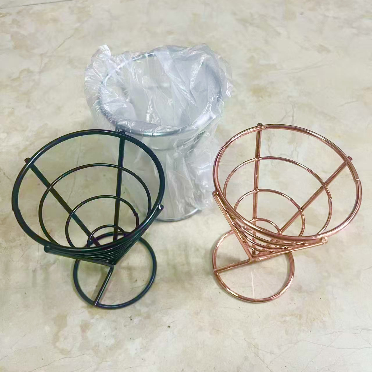 Cesta de Metal para Papas Fritas y Snacks de Metal para Servir Alimentos