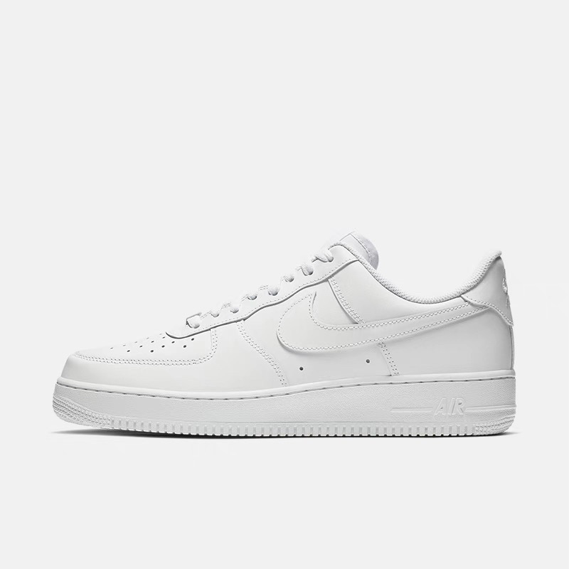 Putian Shoes Af1 High-End Version First-Layer Leather Air Force One Casual Sneakers for Men and Women, All-Season White Shoes, Factory Direct Sales