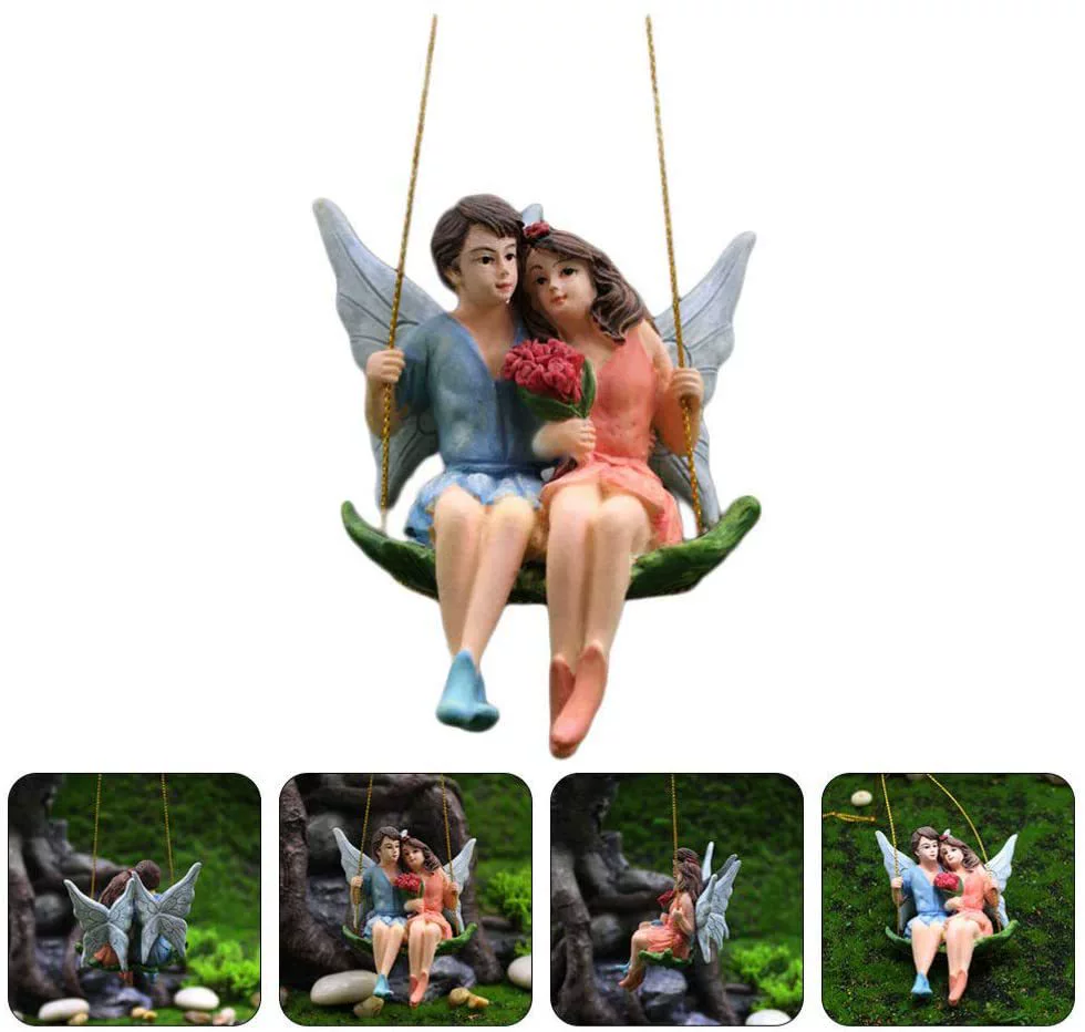 Внешняя торговля Ремесла из смолы Ангел Творческие Сцены Украшения Микро Пейзаж Трансграничная Пара Цветок Сказочный Сад Кулон
