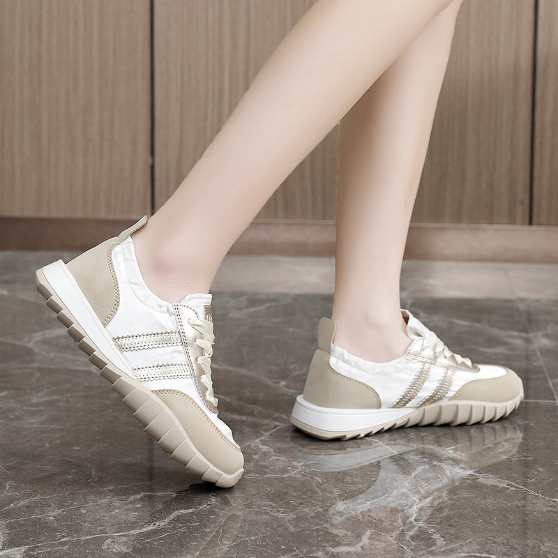 Xqh706 Nuove Nuove Scarpe da Ginnastica Bianche Traspiranti Primavera Estate Sportive Casual da Donna con Suola Spessa e Aumento di Altezza_voghion.com