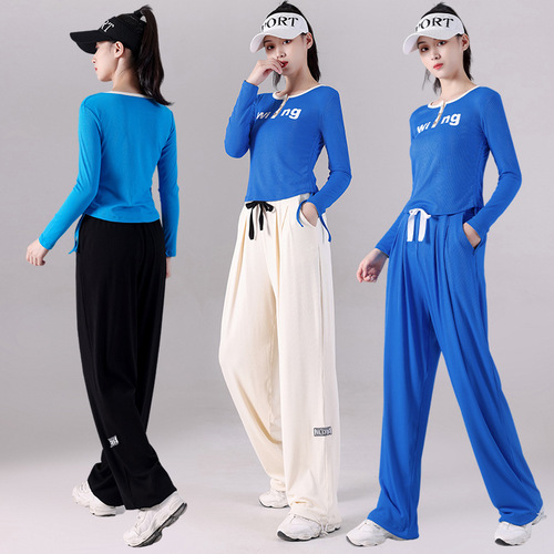 Square dance clothing, sports suit, Ecos fitness dance clothing, ghost step dance clothing, middle-aged and elderly dance clothing 2211