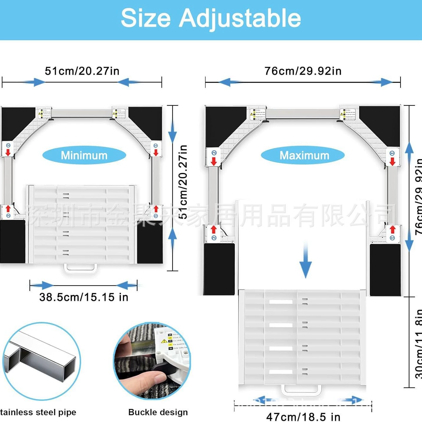 Washing machine dryer stacking rack stacking rack stacking kit stacking rack universal stacking kit cover pull-out rack