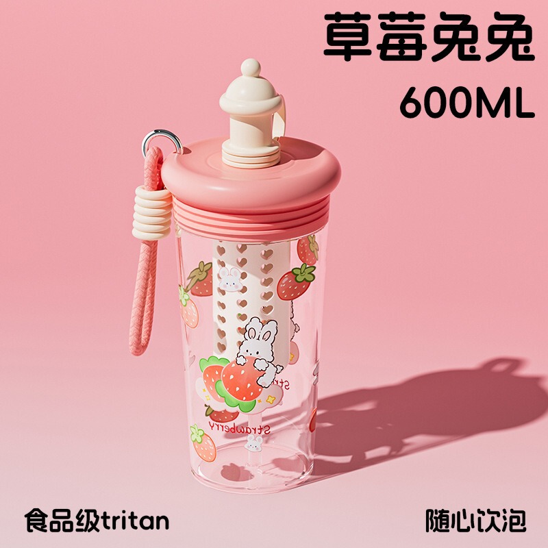 カップ女子新製品2025高颜値夏耐高温ストローカップtritan大容量学生かわいいカップ|undefined