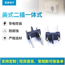 厂家供应美标二插一体式插头内架 铜芯成型电源插头内架 插头配件