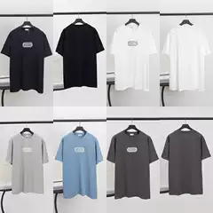 Foreign Trade. High Version Dijia 2025 Spring and Summer New Blade Letter Logo Embroider Casual Men's and Women's Short-Sleeved T-Shirts