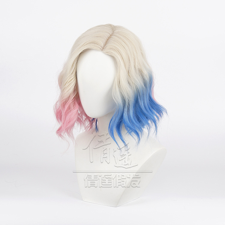 Serie de televisión Americana miércoles anime cos peluca Enid Sinkeler Lobo chica europea y americana gradiente teñido peluca