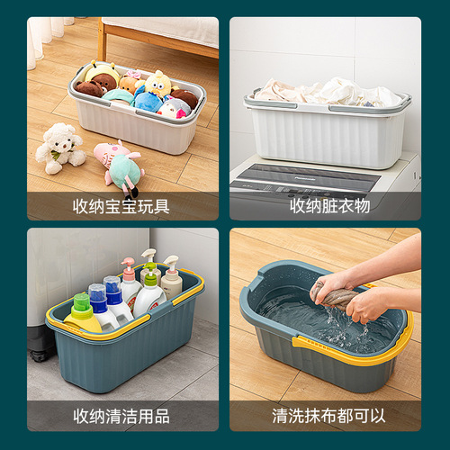 Extended sponge mop bucket squeeze bucket single bucket mop basin plastic mop bucket rectangular wash mop bucket mopping bucket