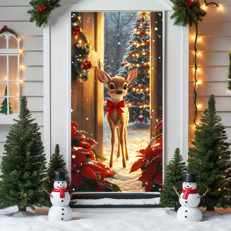 Flag Cross-Border Christmas Door Cover Amazon New Year's Eve Party Decoration Supplies Door Width Hanging Cloth Holiday Decoration Flag Cross-Border Christmas Door Cover Amazon New Year's Eve Party Decoration Supplies Door Width Hanging Cloth Holiday Decoration