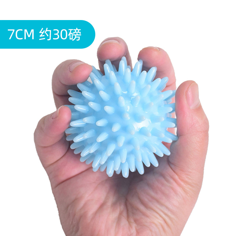 TPR Bola de erizo de cuatro dedos Entrenamiento de agarre primario Bola suave Rehabilitación de ancianos Parálisis parcial Masaje de viento Bola de dedos Práctica de manos