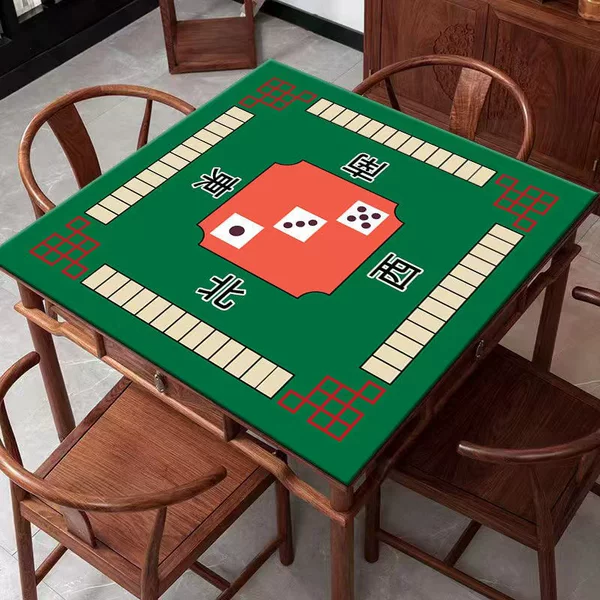 in stock Mahjong Mat Tablecloth Square Household Thickened Silencer Mute Hand Rub Mahjong Blanket Poker Tablecloth Table Mat