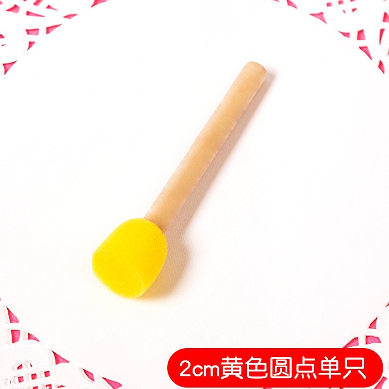 子供美術円形スポンジブラシ印鑑絵画落書きツールキノコ頭幼稚園diy拓印画|undefined