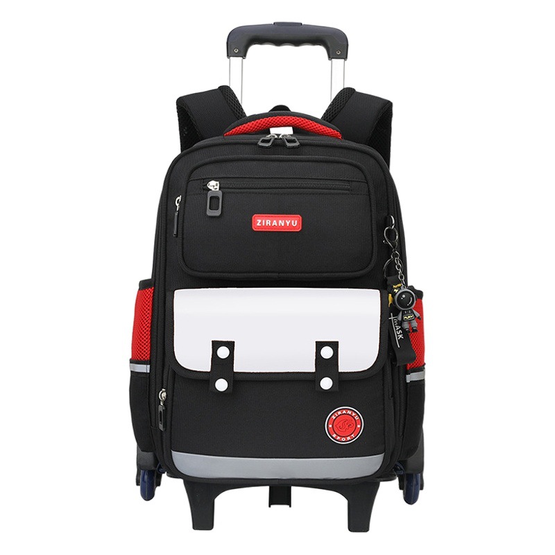 Nuevo estudiante de pescado natural mochila trolley Grado 3 a grado 6 niños y niñas estudiantes de secundaria descompresión de seis ruedas mochila de escalada