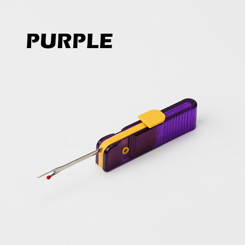 Tipo de disco U plegable mango de plástico cuchillo de deslizamiento de hilo mano de bordado cruzado cabeza de hilo picador de hilo de vestuario de corte deslizador de hilo