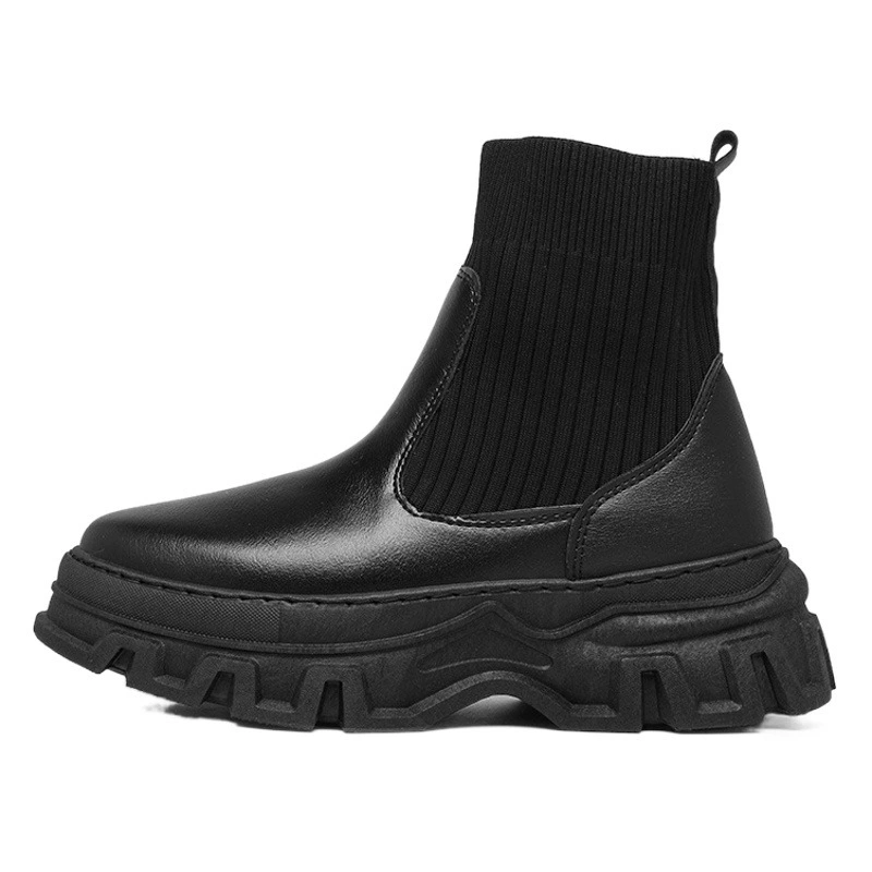 Модные Повседневные Универсальные ботинки челси в Корейском стиле, модная рабочая одежда, уличные ботинки на толстой подошве в гонконгском стиле, осенне-зимние Ботинки Martin