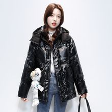 时尚潮流冬季新款女装夜光太空人羽绒服修身显瘦保暖外套