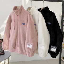 羊羔毛外套女冬季新款加棉加厚长袖中长款大衣百搭宽松外套