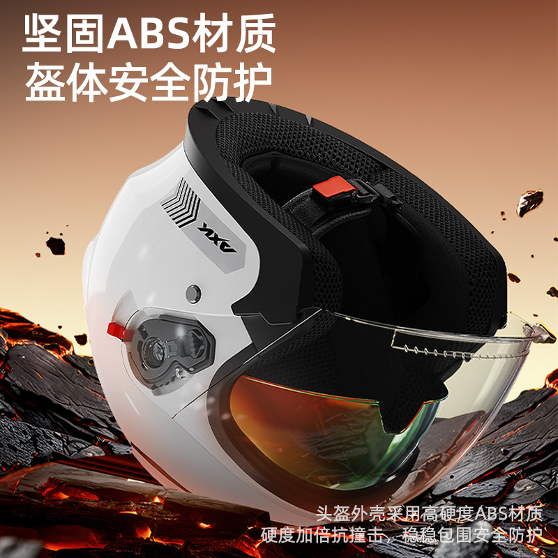 Cascos de motocicleta certificados 3C para hombres y mujeres calientes en invierno nuevo estándar nacional de vehículos eléctricos medio casco de seguridad universal cuatro estaciones