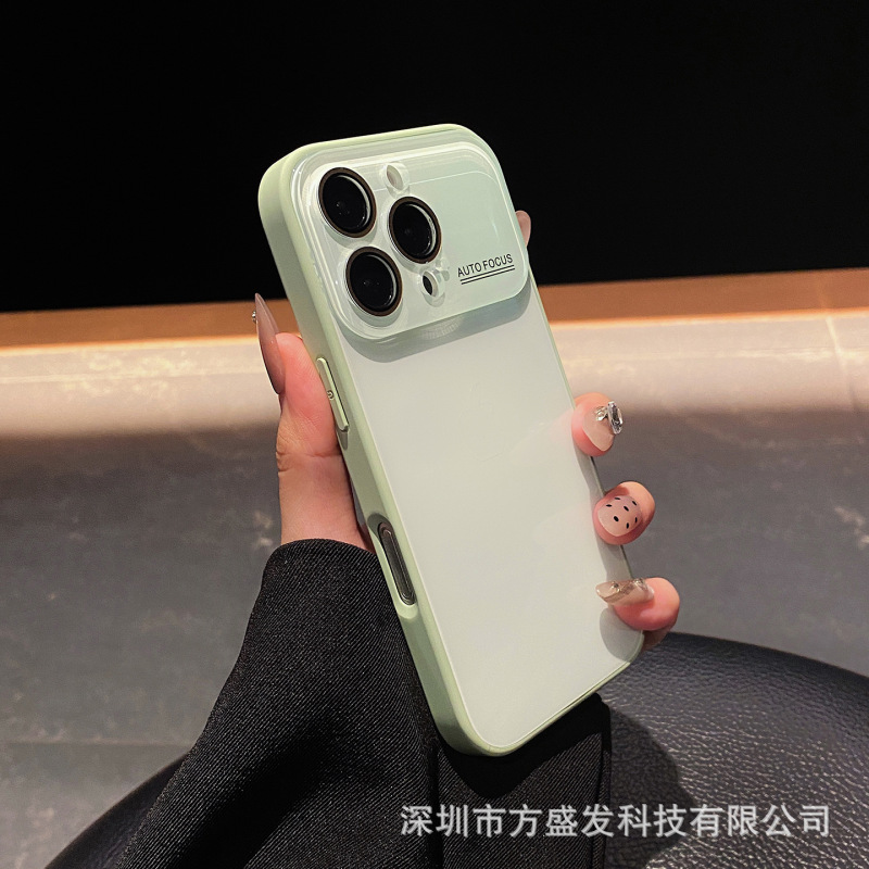 适用iPhone16promax秒变17手机壳大视窗光面玻璃冰感苹果15保护套|undefined