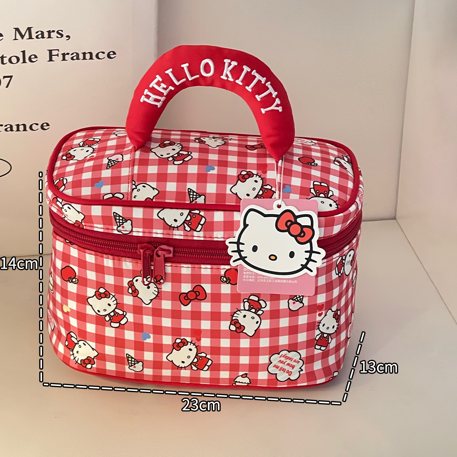 Sanrio edición completa HelloKitty bolsa de maquillaje para mujeres, gran capacidad, alta belleza, bolsa de maquillaje portátil de viaje