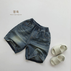 兒童牛仔短褲夏季新款男女寶寶韓版復古五分褲中褲小童森系潮童裝