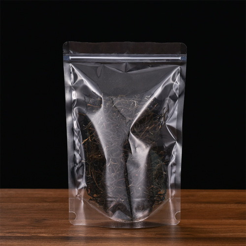 Tea leaf packaging bag half a pound 500 transparent self-standing snack airtight moisture-proof five-grain mixed peanuts specialty zipper