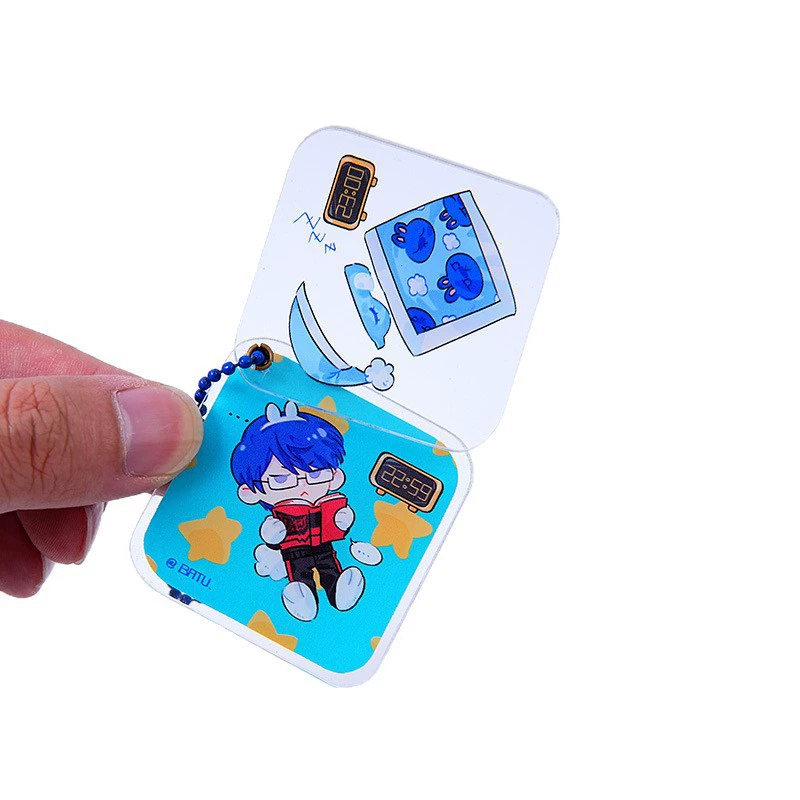 Double-layer acrylic keychain, pendant for keys, creative photo, custom-made, DIY