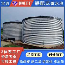 镀锌板水池高位蓄水池高标准农田农业建设水肥灌溉储水罐雨水收集