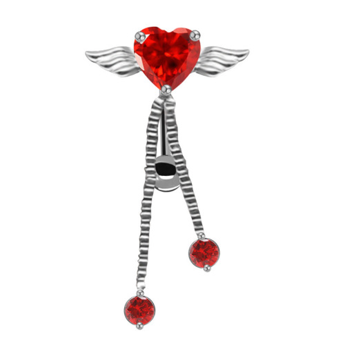 Gaibei cross-border Halloween navel ring spider web navel nail cross navel ornament bat navel ring love lip piercing ornament