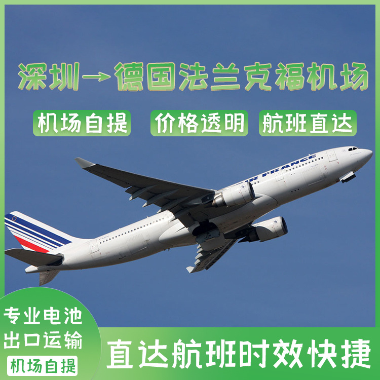 电动自行车三元锂电池深圳空运到德国法兰克福机场自提欧洲物流