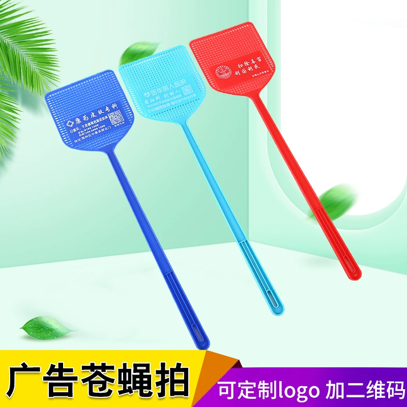 Пластиковая брызга мух Настраиваемый логотип Бытовая не гнилая утолщенная длинная ручка Большие прочные мухи и брызги комаров