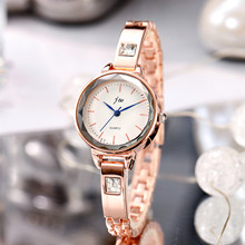 时尚韩版经典刻度圆形盘女士钢带手表女款学生党小众气质简约百搭