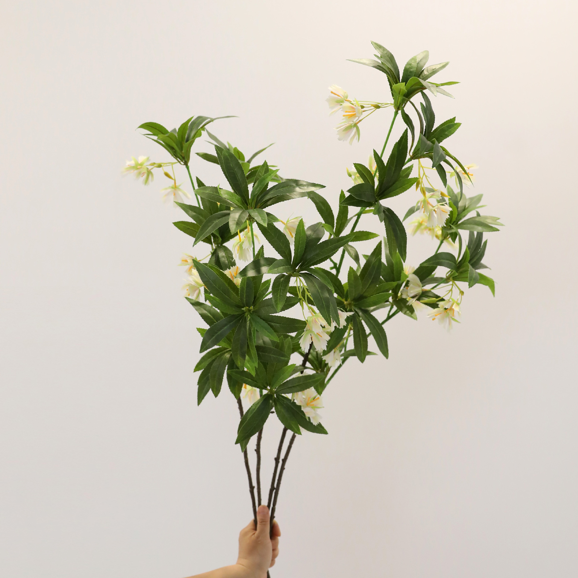 北欧仿真水石榕花叶 仿真绿植手感树叶简约ins风摄影工程摆拍道具