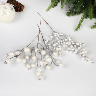 Simulation Berry Home Decoration Creative Christmas Decoration Simulation White Berry Bucket Hug Bucket Material