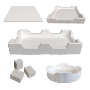 Corundum Mullite Crucible Crucible Burning Plate Push Plate Denture Crucible Dental High Temperature Resistant 1700 Degree Kiln Tool